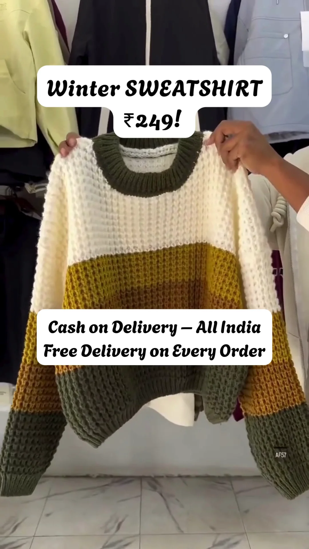 Unisex Winter Knitted Sweatshirt Warm Stylish Casual Daily Wear